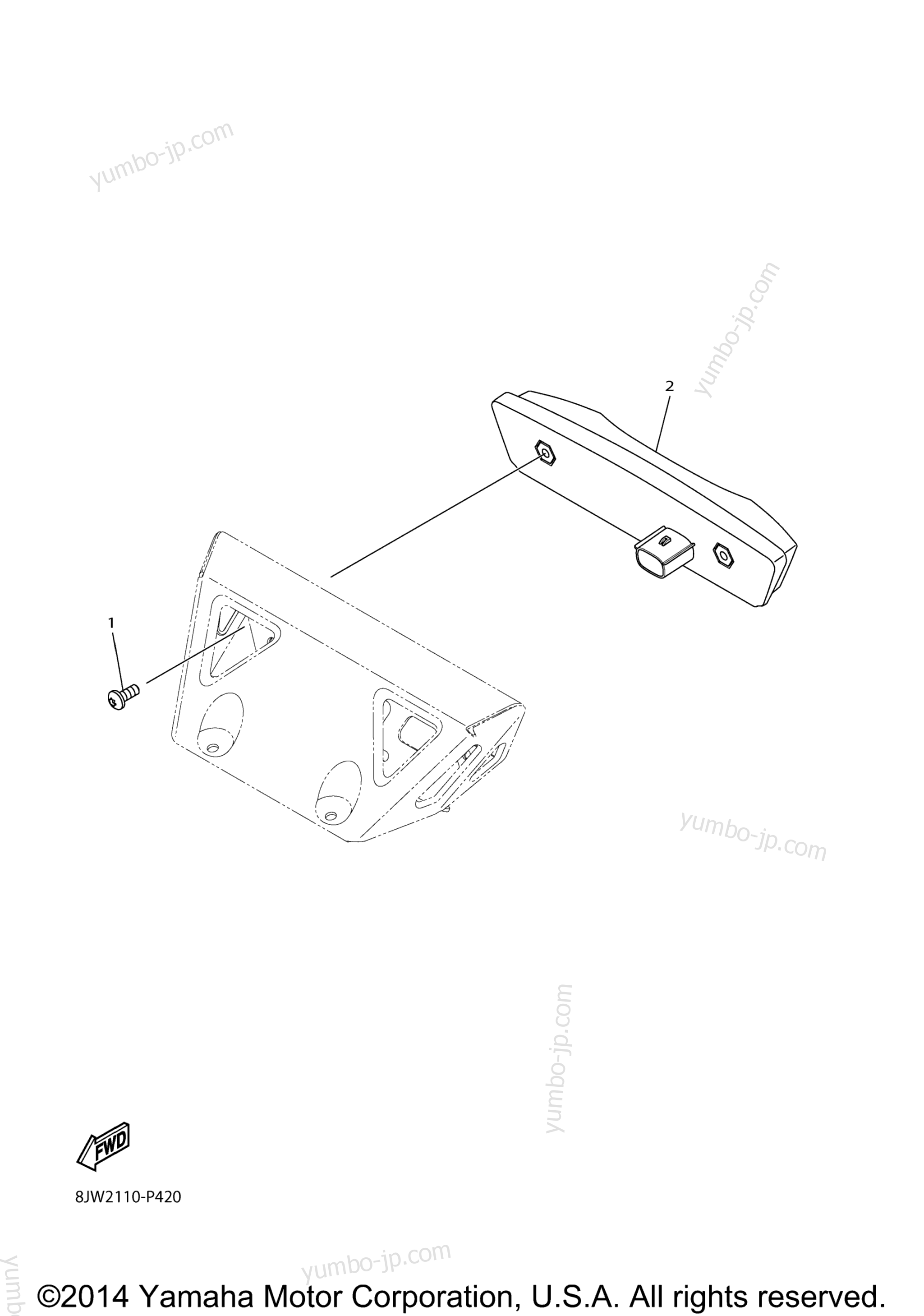 TAILLIGHT для снегоходов YAMAHA SRVIPER X TX LE (SR10XLFO) 2015 г.