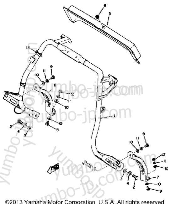 Steering Gate for snowmobiles YAMAHA SM292 1973 year