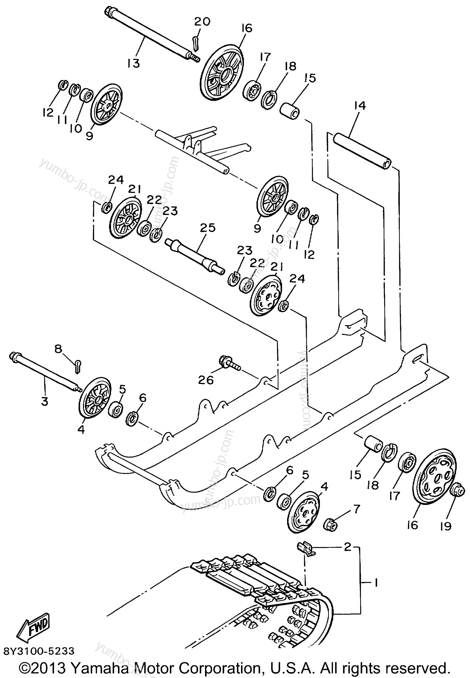 Track Suspension 1 для снегоходов YAMAHA OVATION LE (CS340EC) 1999 г.