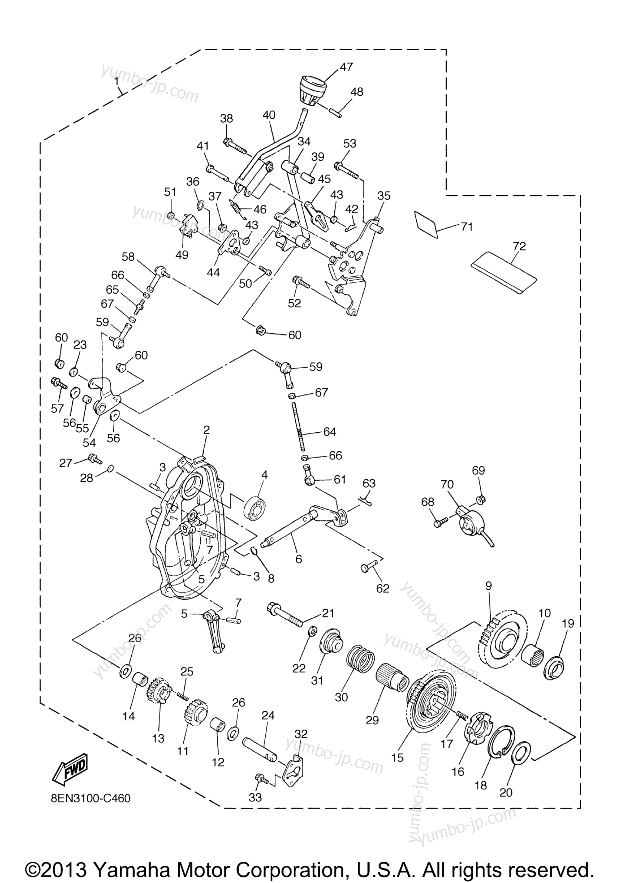 Alternate Reverse Gear Kit for snowmobiles YAMAHA SX VIPER MOUNTAIN (SXV70MK) 2005 year