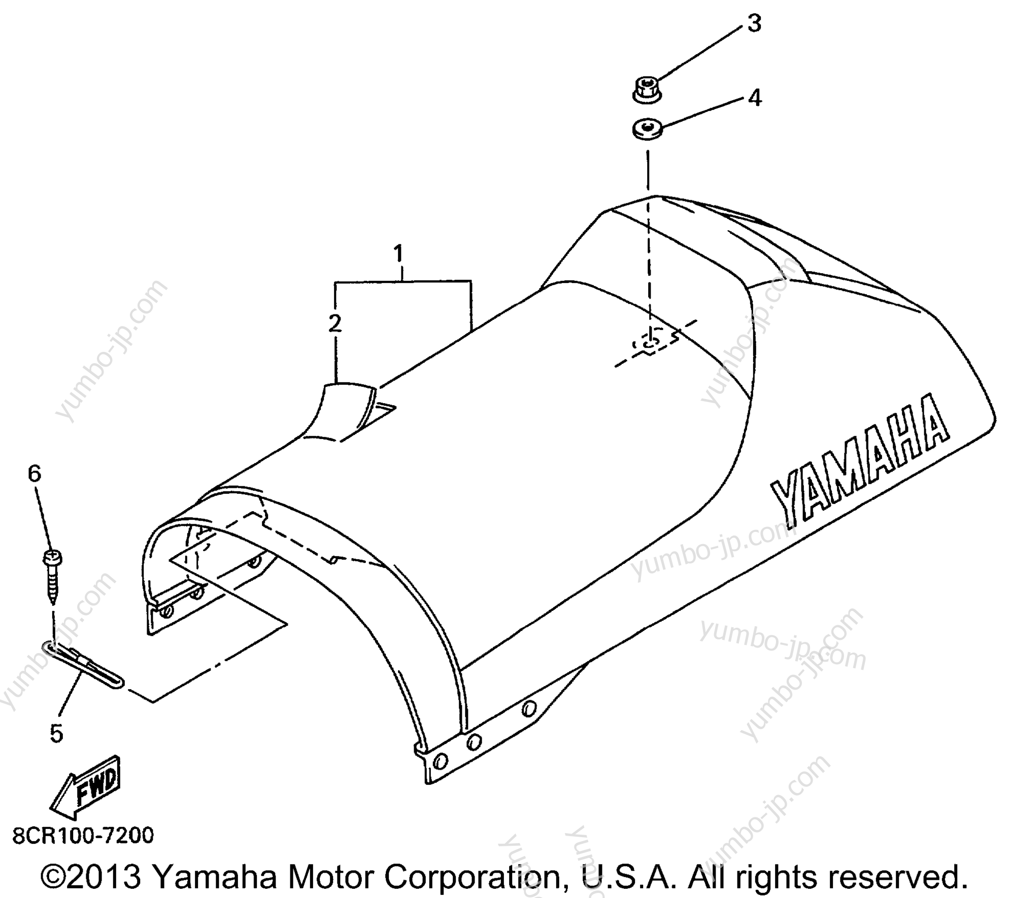 SEAT для снегоходов YAMAHA VMAX 600 DELUXE (ELEC START) (VX600ERC) 1999 г.