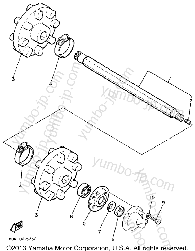 Track Drive 1 для снегоходов YAMAHA PHAZER (PZ480M) 1988 г.