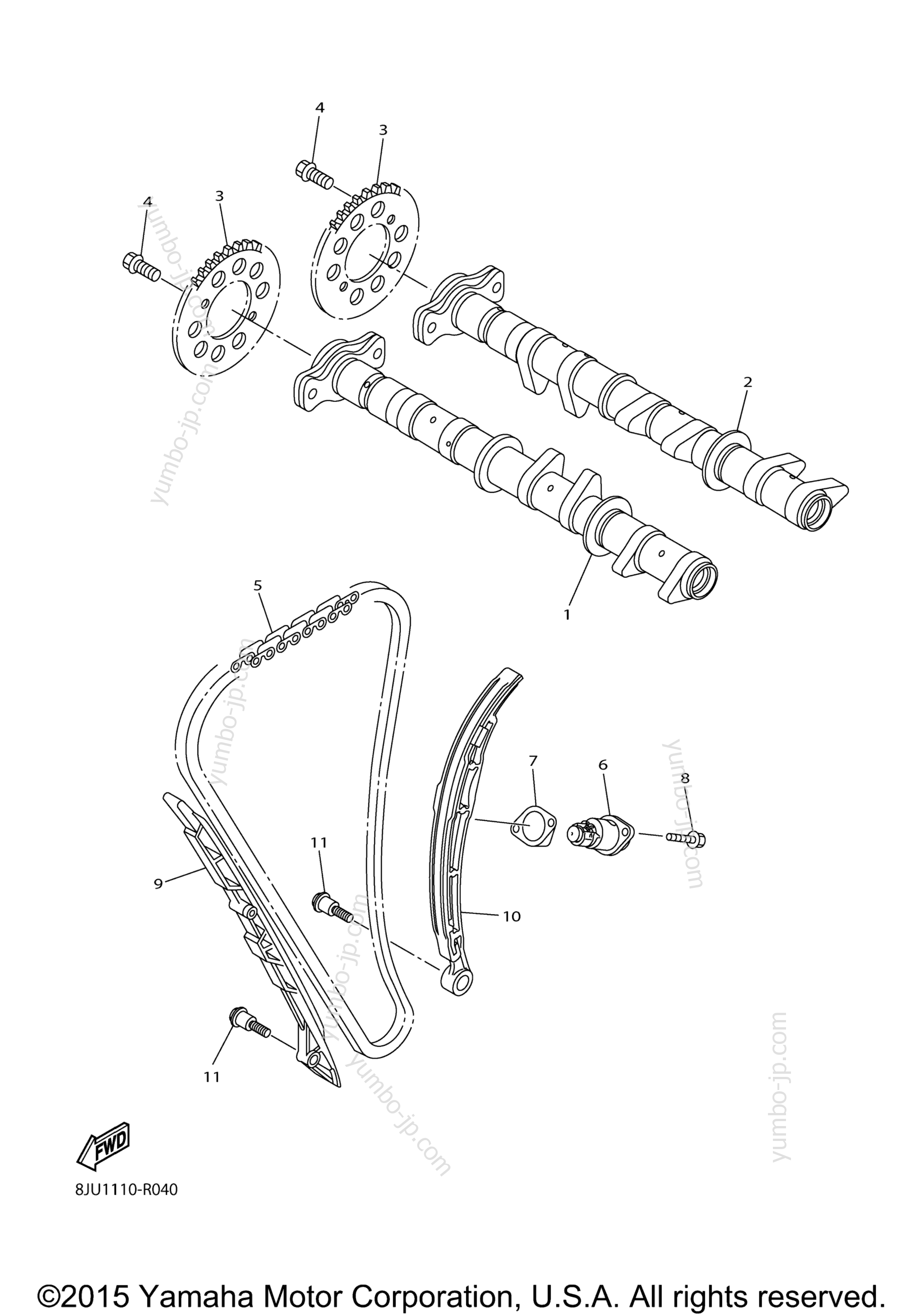 Camshaft Chain для снегоходов YAMAHA SRVIPER L TX DX (SR10LDGR) 2016 г.