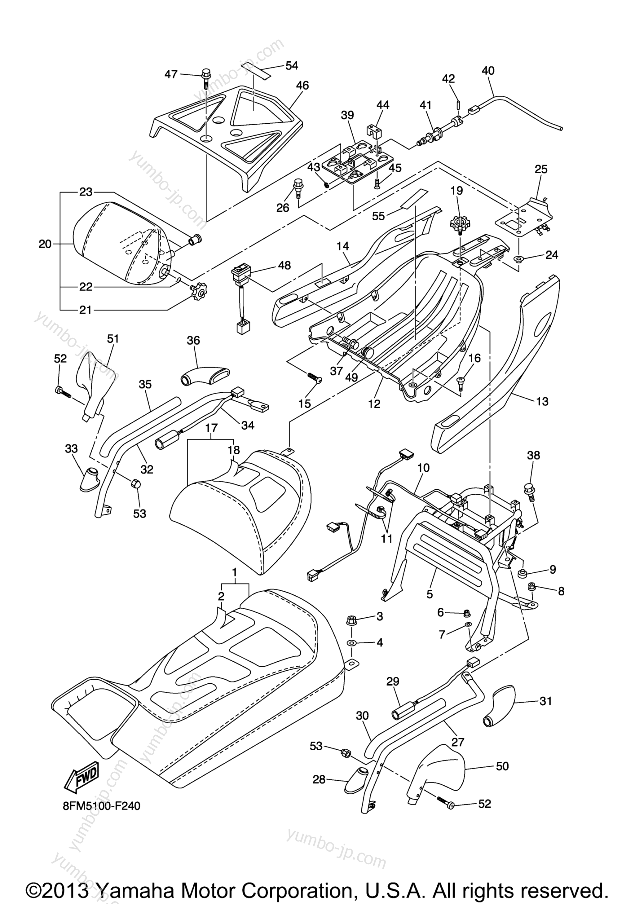 SEAT for snowmobiles YAMAHA RS VENTURE (RST90BS) 2012 year