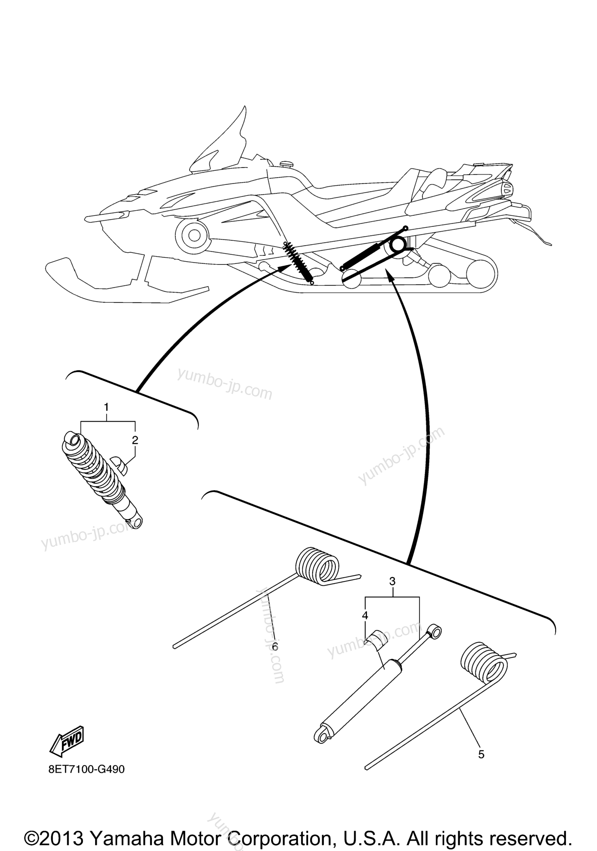 Alternate Rear Suspension for snowmobiles YAMAHA RS VENTURE (RST90YS) 2009 year