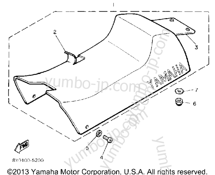 SEAT для снегоходов YAMAHA SRV (SR540M) 1988 г.