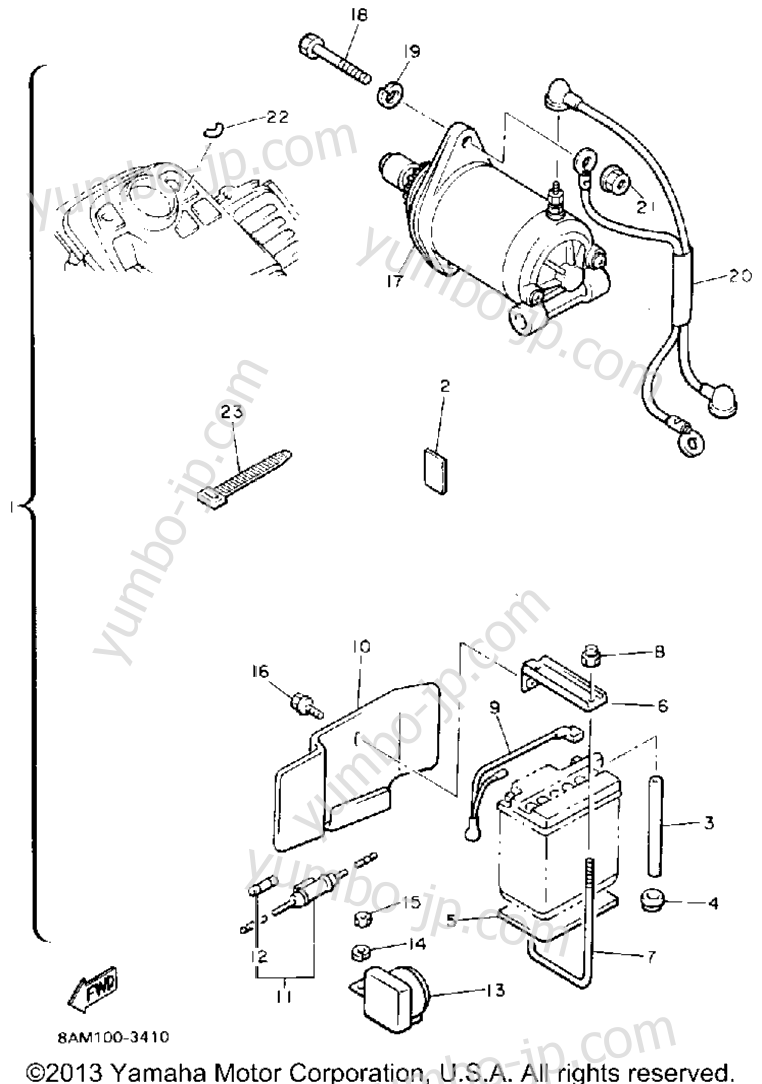 Alternate (Electric Starter Kit) for snowmobiles YAMAHA PHAZER II ST (PZ480STT) 1993 year