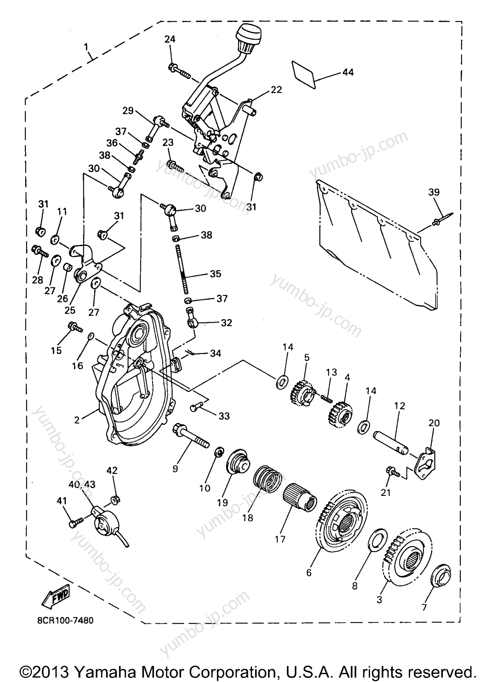 Alternate Reverse Gear for snowmobiles YAMAHA VMAX 600 XTC (ELEC START) (VX600XTCEA) 1997 year