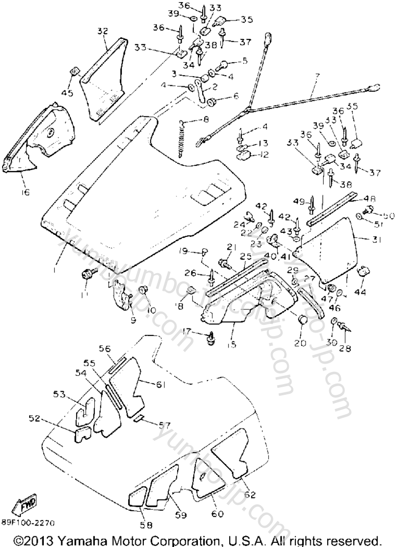 SHROUD for snowmobiles YAMAHA PHAZER II (PZ480S) 1992 year