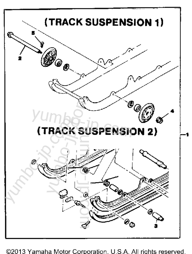 Shaft-5 Suspension Improvement for snowmobiles YAMAHA XL-V (XL540J) 1985 year
