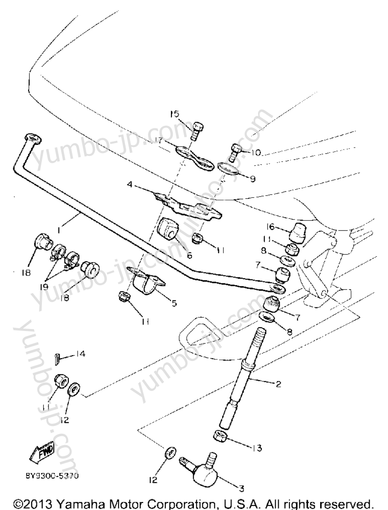 Stabilizer Kit (Optional) for snowmobiles YAMAHA SRV (SR540M) 1988 year