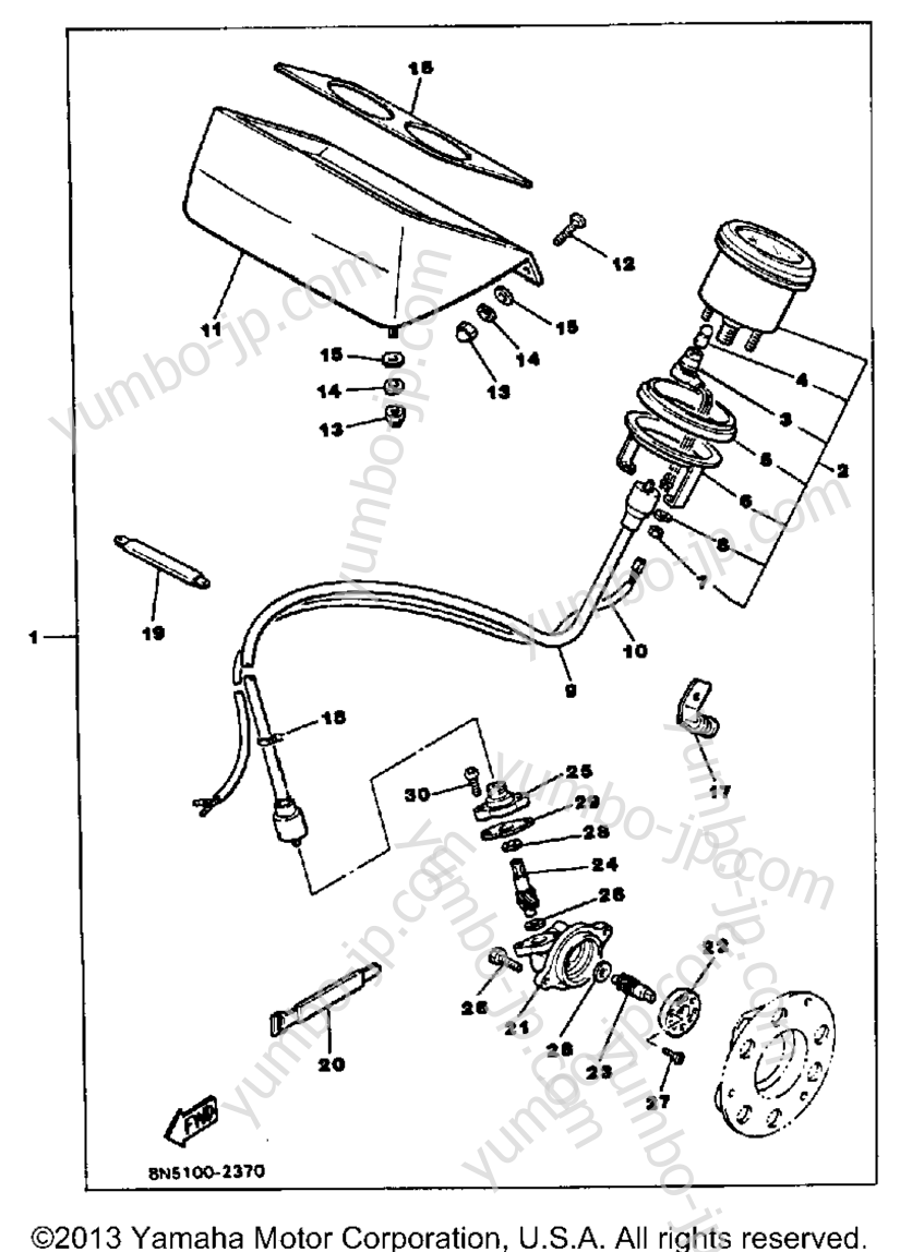 Speedometer Kit (Alternate Part) for snowmobiles YAMAHA ET300G 1983 year
