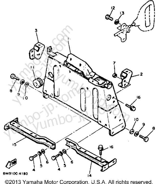Steering Gate for snowmobiles YAMAHA EXCEL III (EC340H) 1984 year
