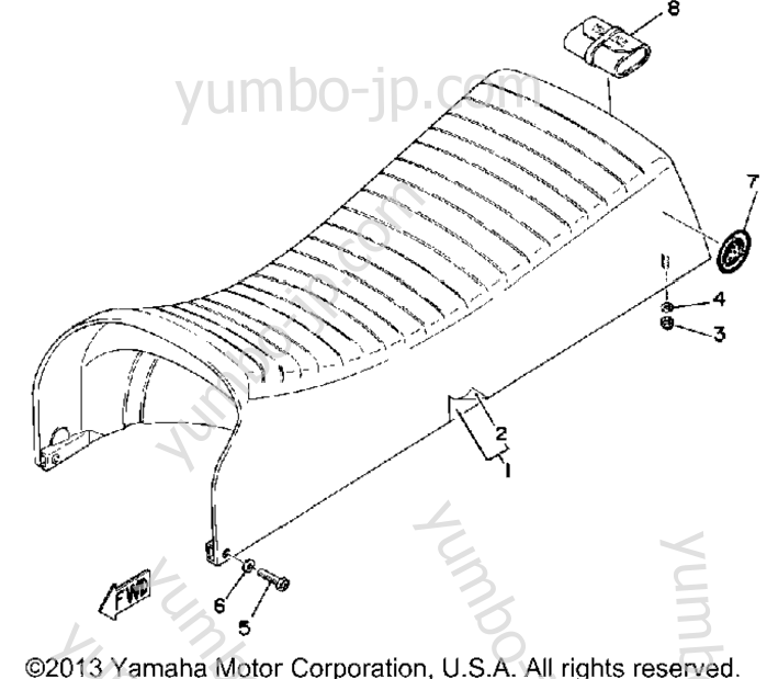 SEAT for snowmobiles YAMAHA GS340A 1977 year