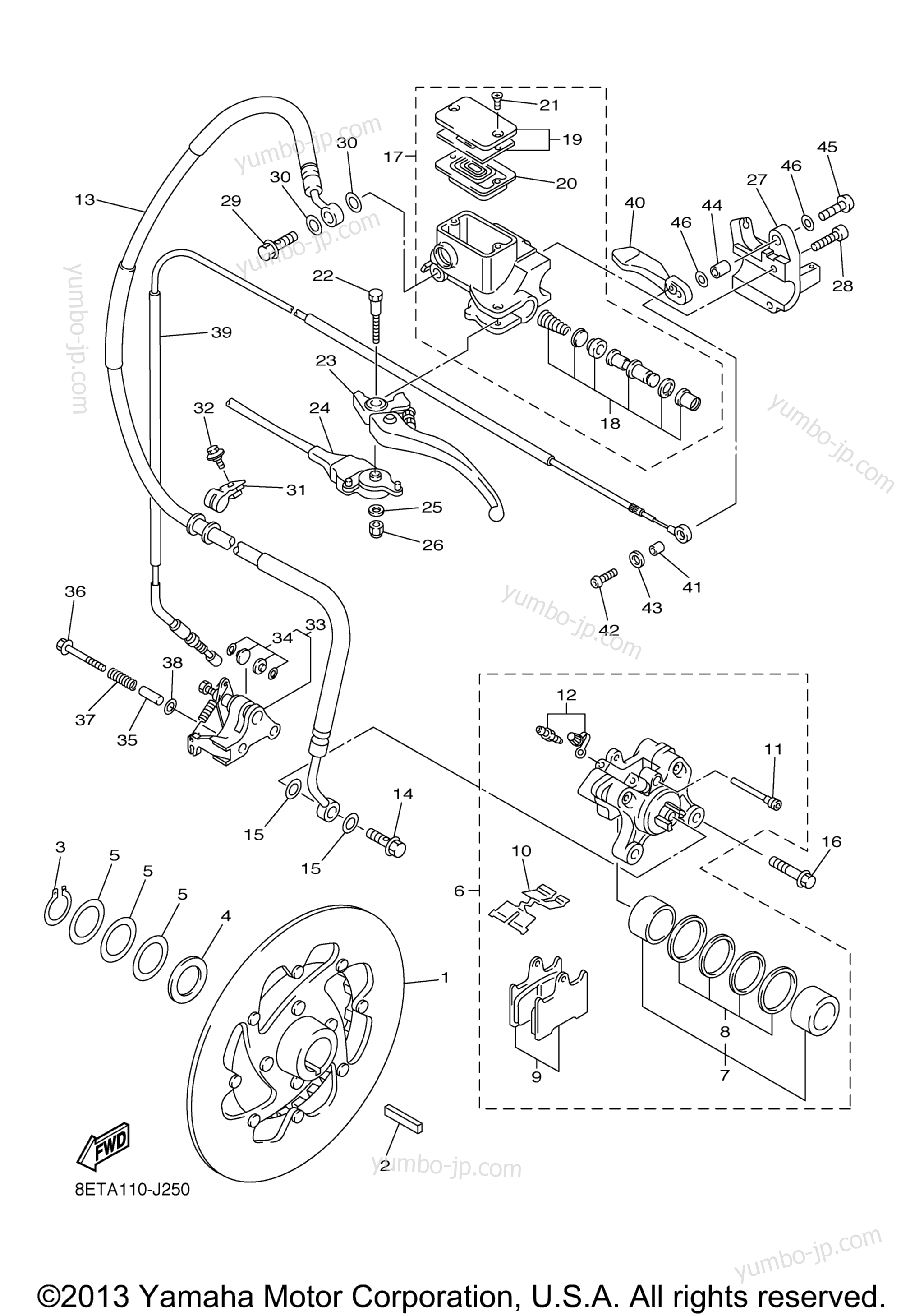 BRAKE для снегоходов YAMAHA RS VENTURE (RST90BS) 2012 г.