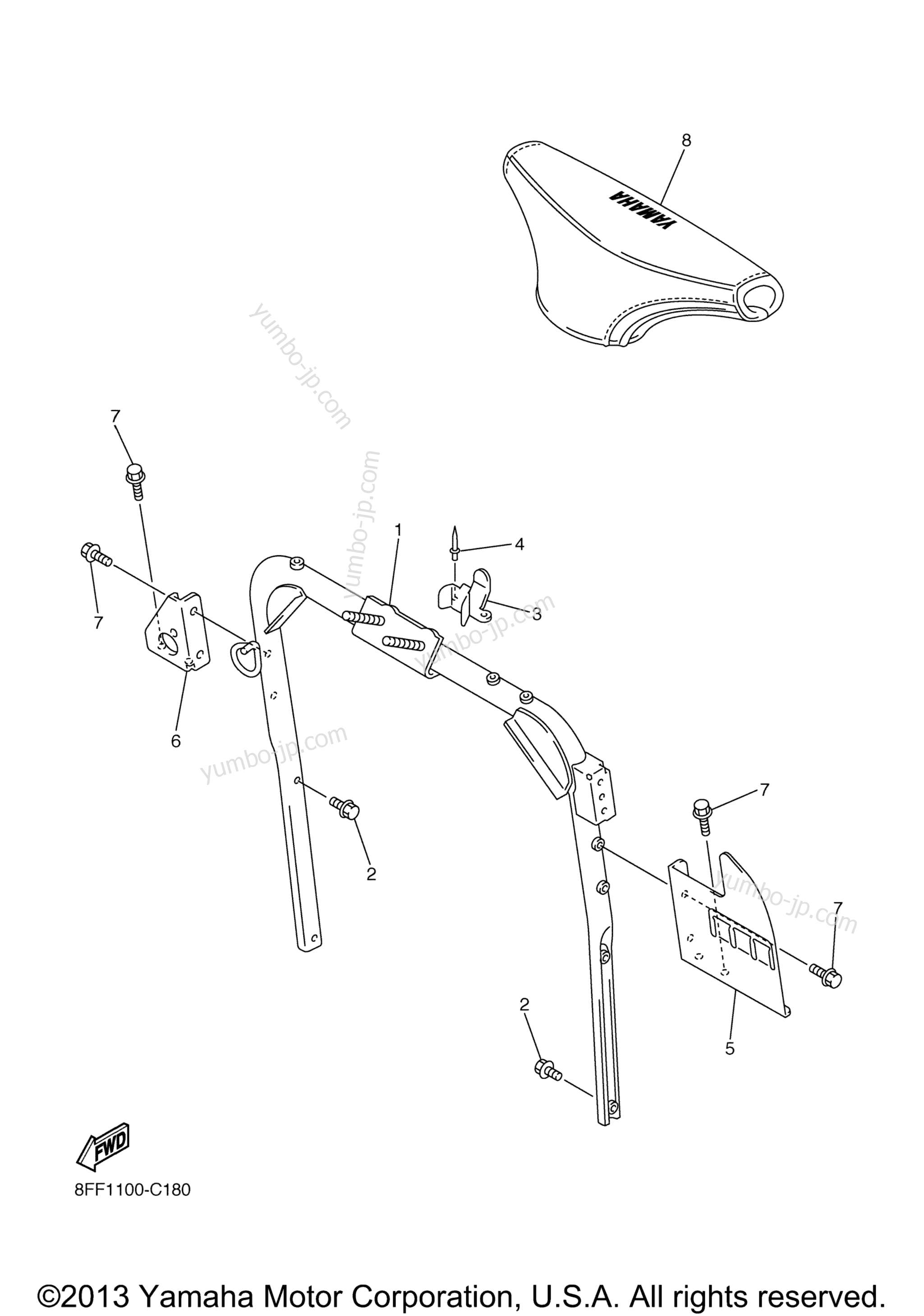 Steering Gate for snowmobiles YAMAHA SX VIPER S (SXV70SJ) 2004 year