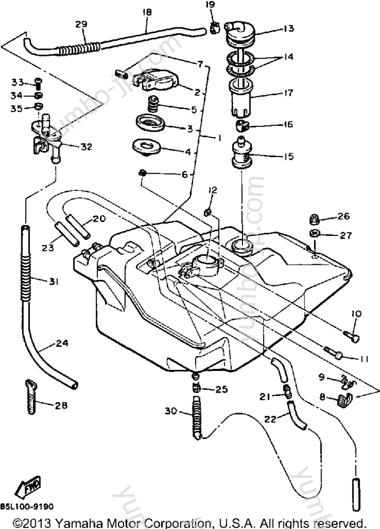 FUEL TANK for snowmobiles YAMAHA OVATION (CS340N) 1989 year