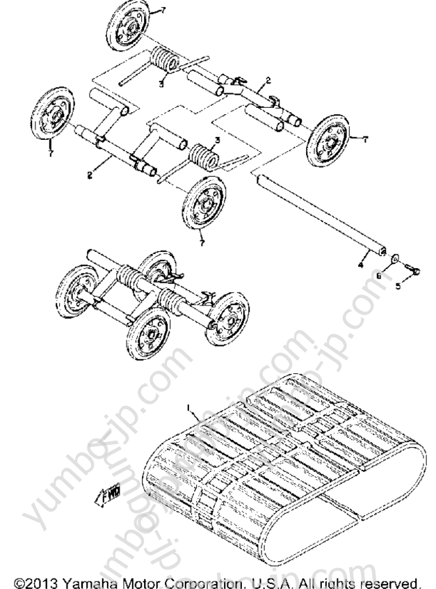 Track & Suspension Wheel for snowmobiles YAMAHA SL396 1969 year