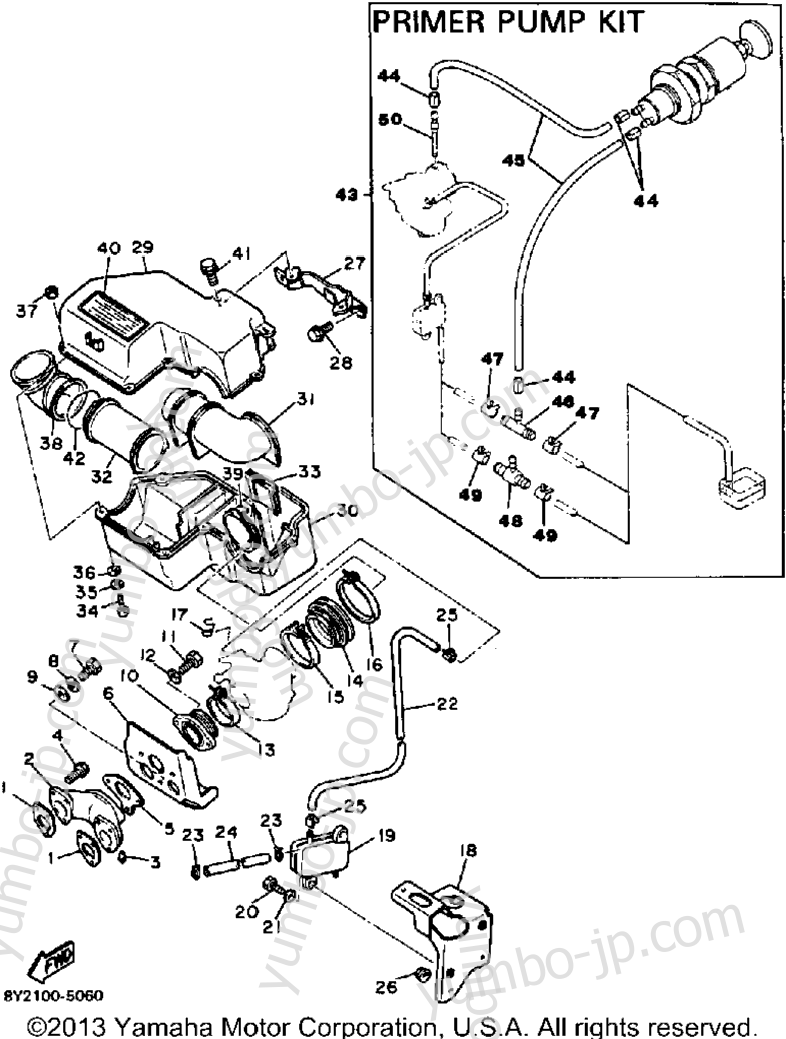 AIR CLEANER for snowmobiles YAMAHA ENTICER 340 (ET340K) 1986 year