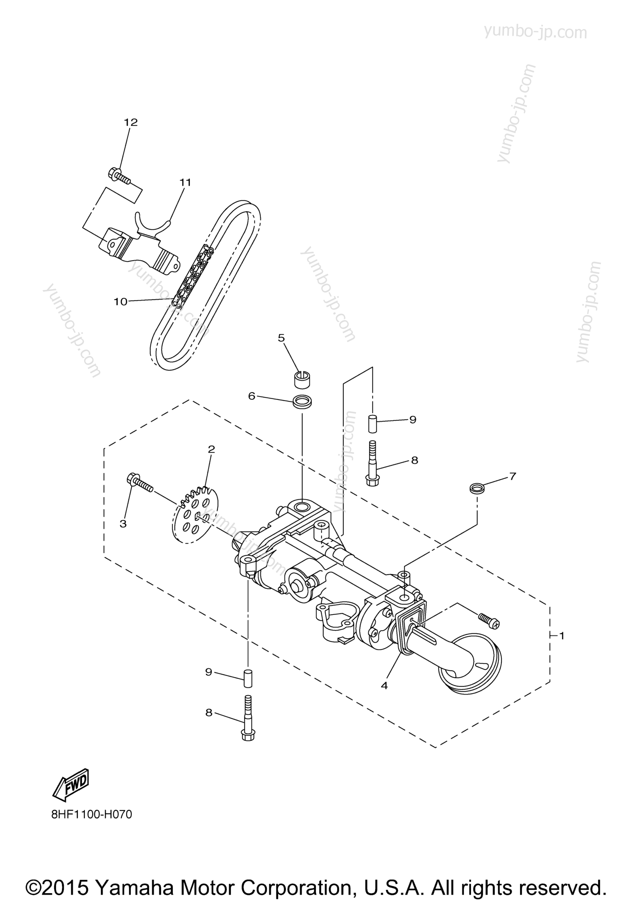 Масляный насос для снегоходов YAMAHA RS VENTURE TF (RST90PTFFB) 2015 г.