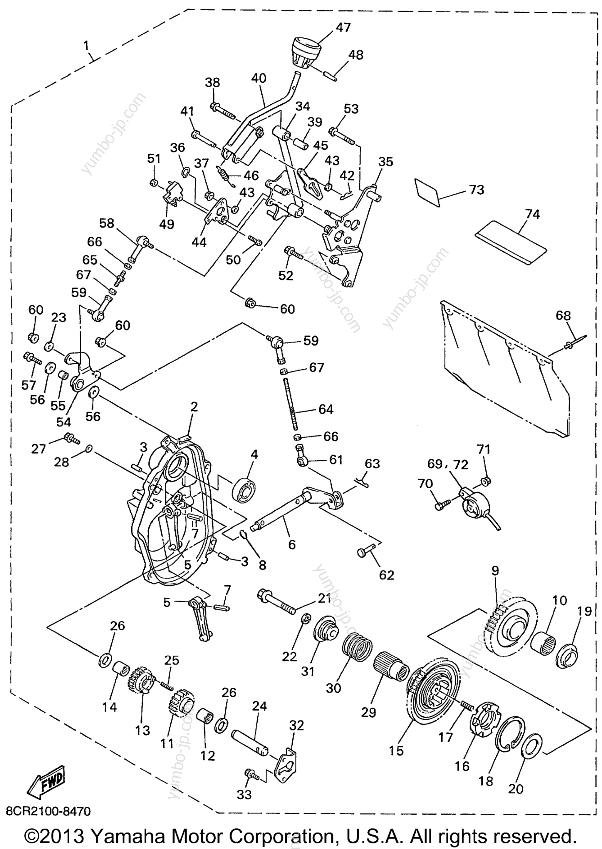 Alternate Reverse Gear Kit for snowmobiles YAMAHA MOUNTAIN MAX 700 (MM700G) 2002 year