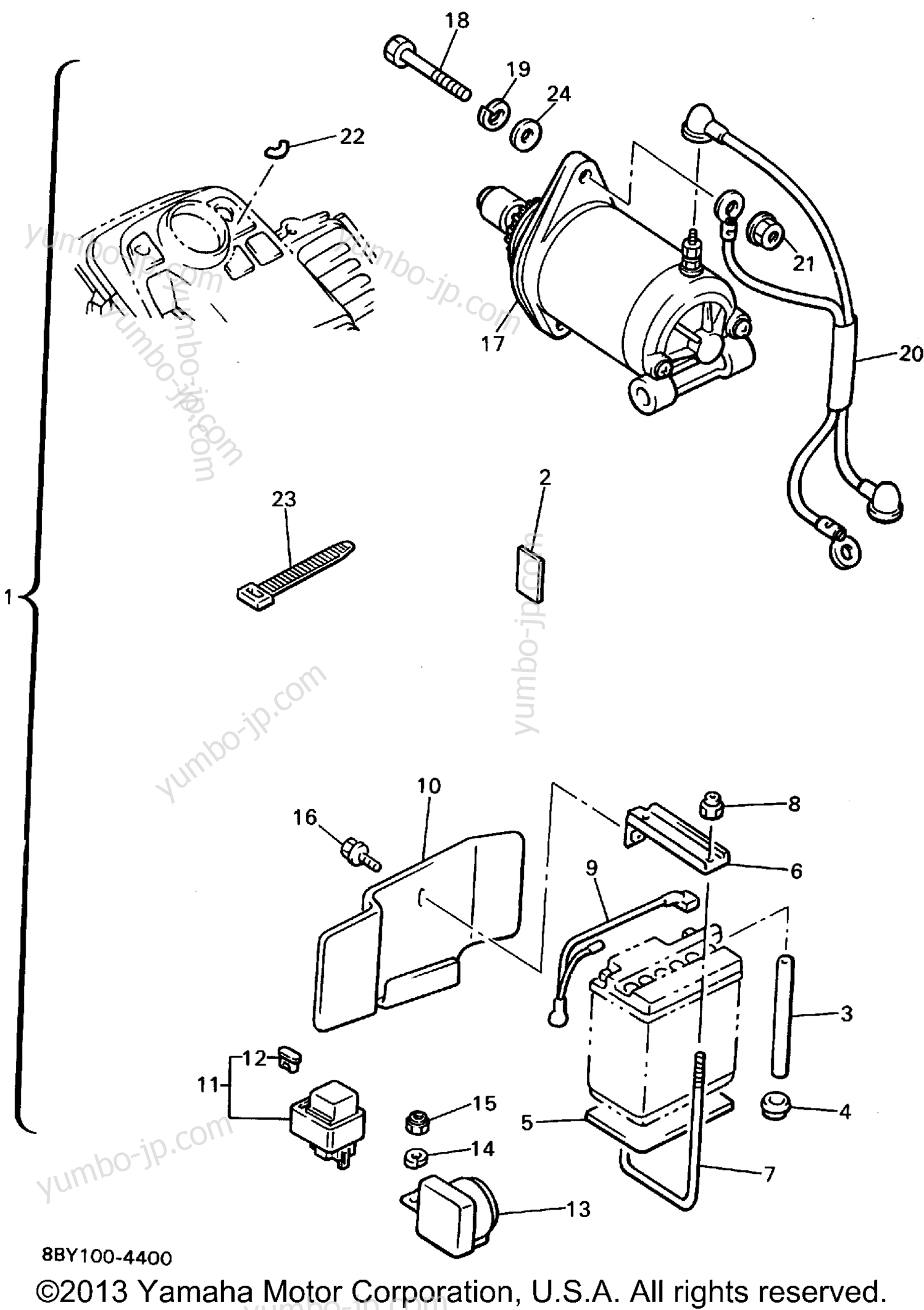 Alternate (Electric Starter Kit) for snowmobiles YAMAHA PHAZER II ST (LONG TRACK) (PZ480STU) 1994 year