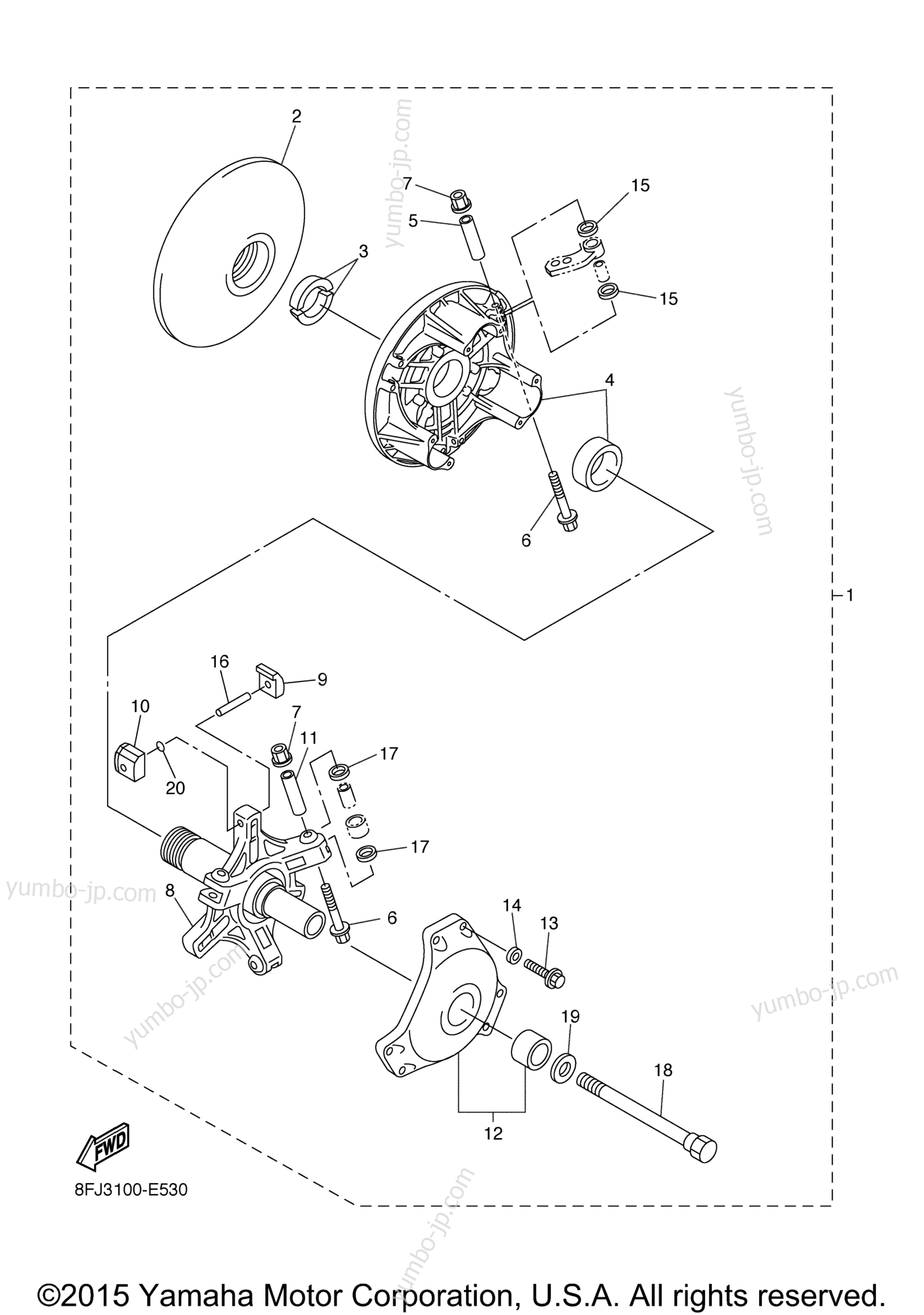 Alternate Rebuild Kit для снегоходов YAMAHA RS VENTURE TF (RST90PTFFB) 2015 г.