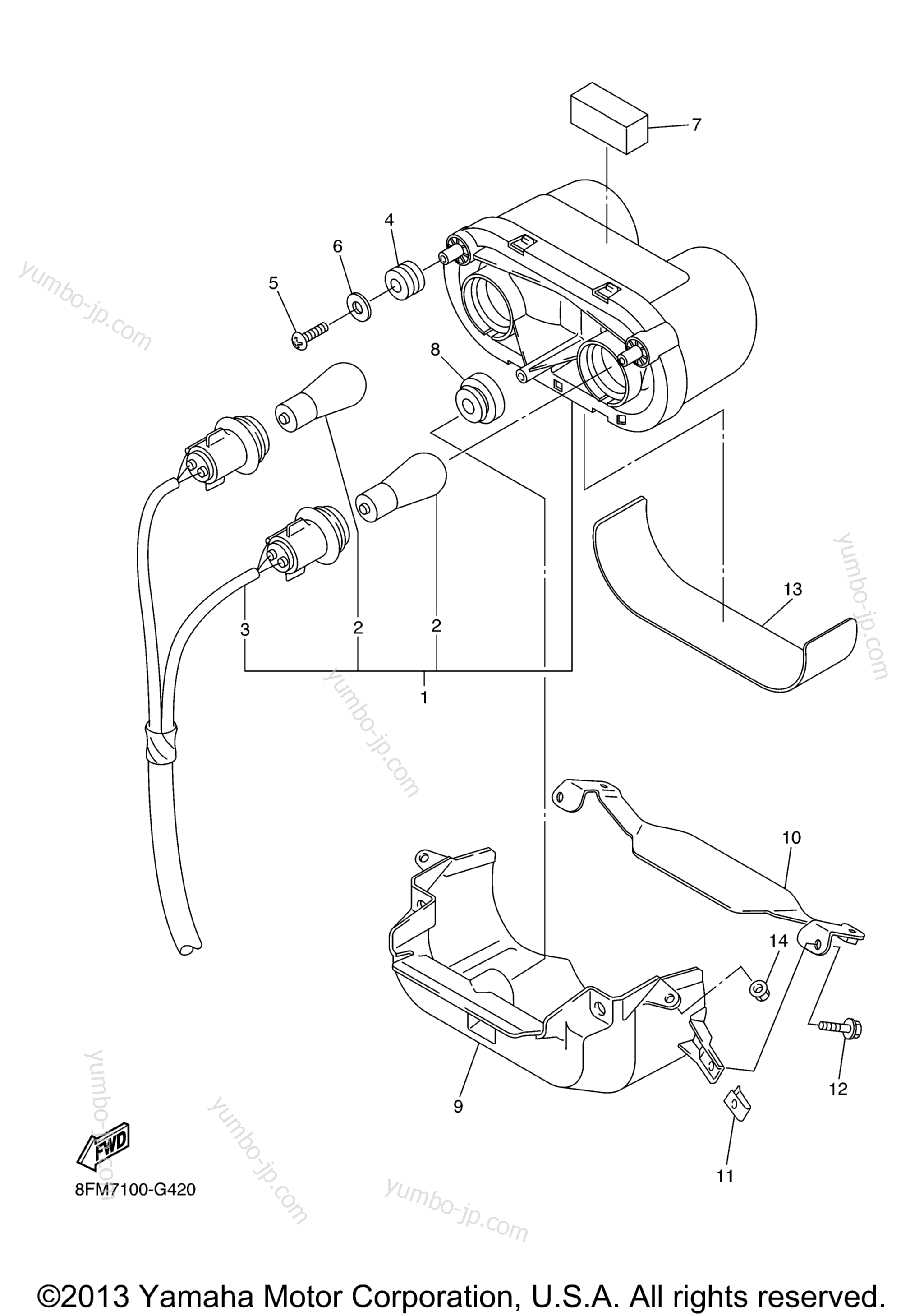 TAILLIGHT для снегоходов YAMAHA RS VENTURE (RST90ZS) 2010 г.