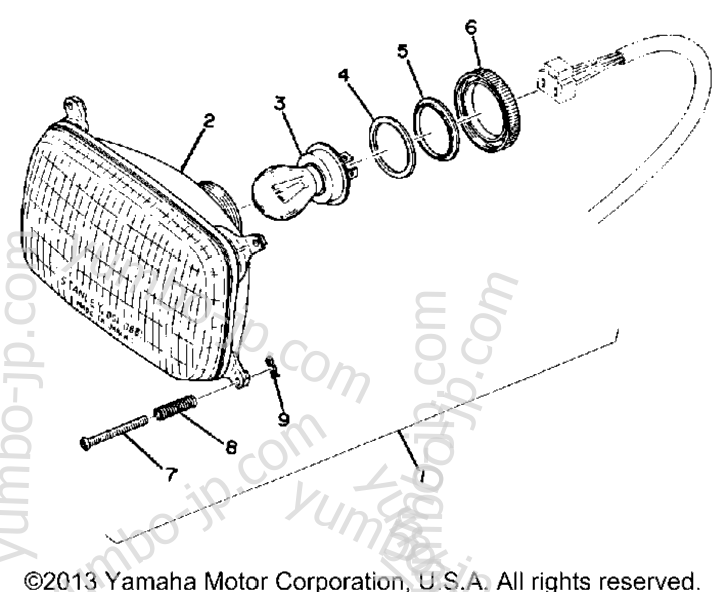HEADLIGHT for snowmobiles YAMAHA EX440A 1977 year