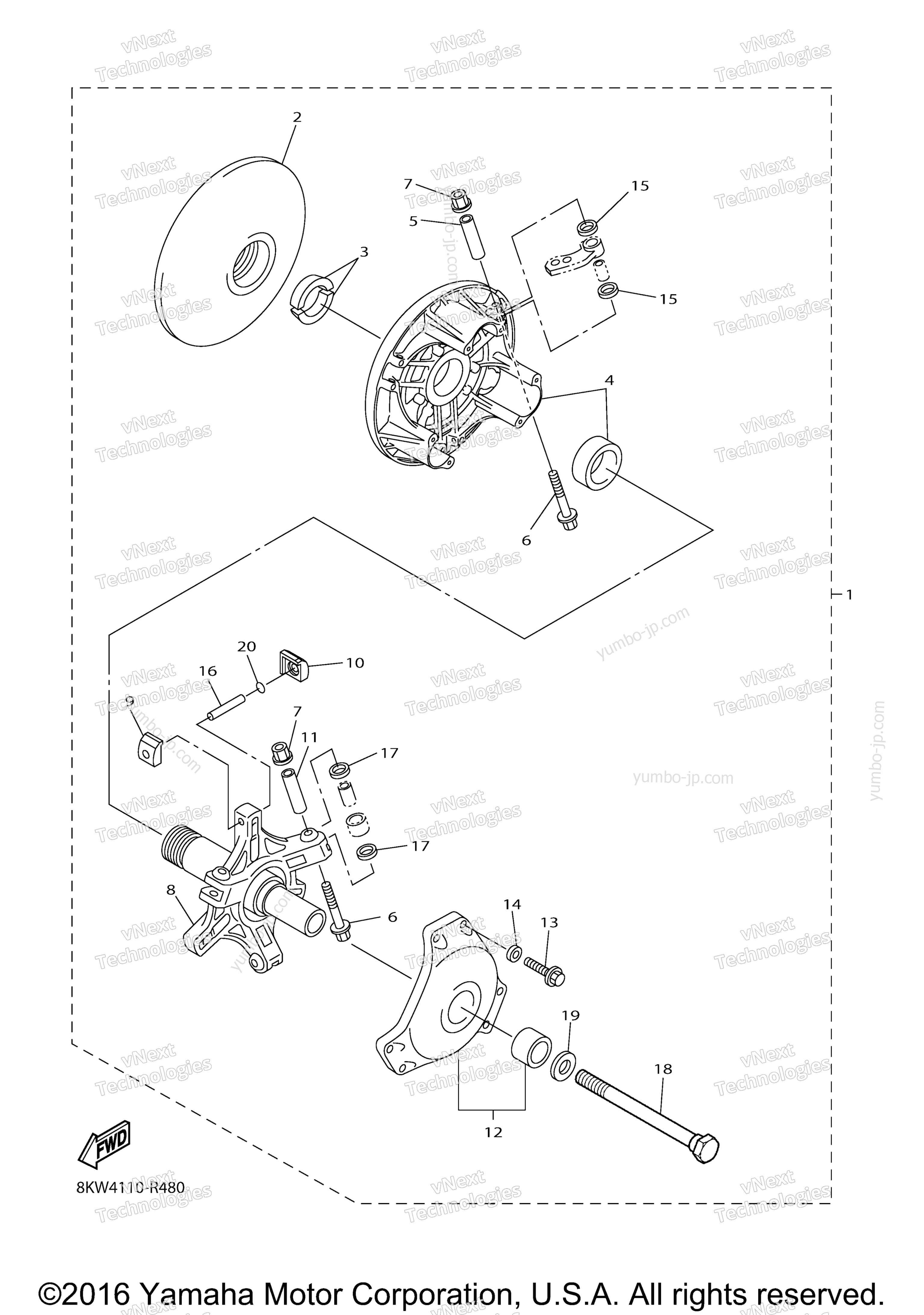 Alternate Rebuild Kit для снегоходов YAMAHA SRVIPER B TX LE (SR10BLHL) 2017 г.