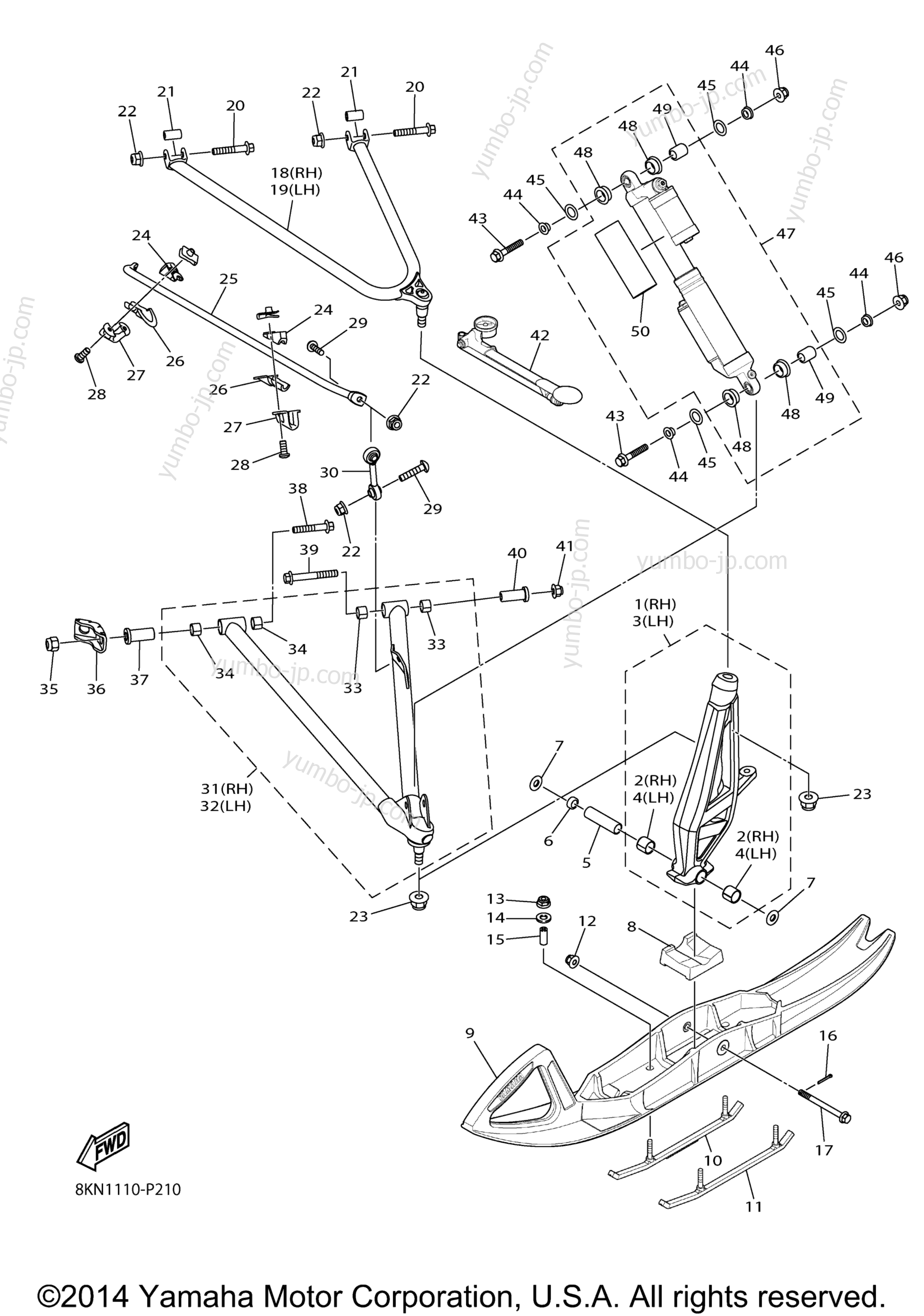 Ski for snowmobiles YAMAHA SRVIPER R TX LE (SR10RLFO) 2015 year