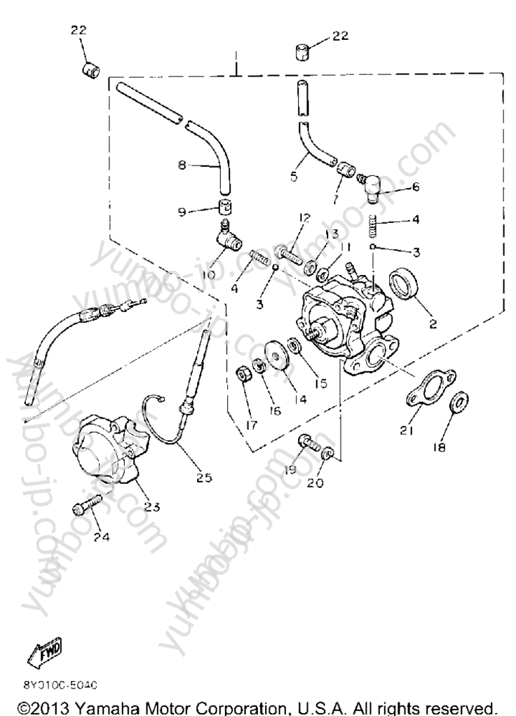 OIL PUMP for snowmobiles YAMAHA SRV (SR540L) 1987 year