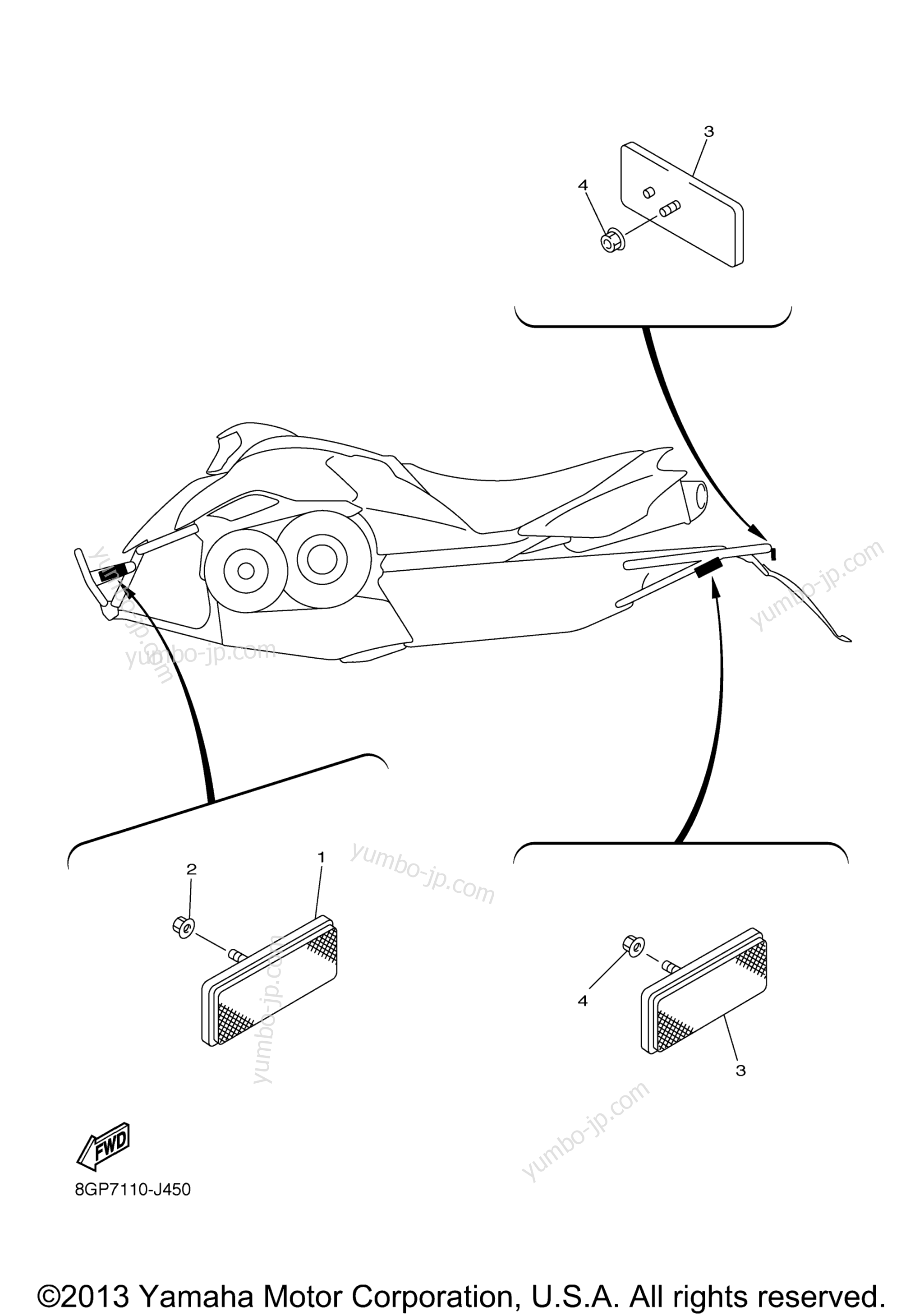 Electrical 3 for snowmobiles YAMAHA PHAZER GT (PZ50GTZB) 2010 year