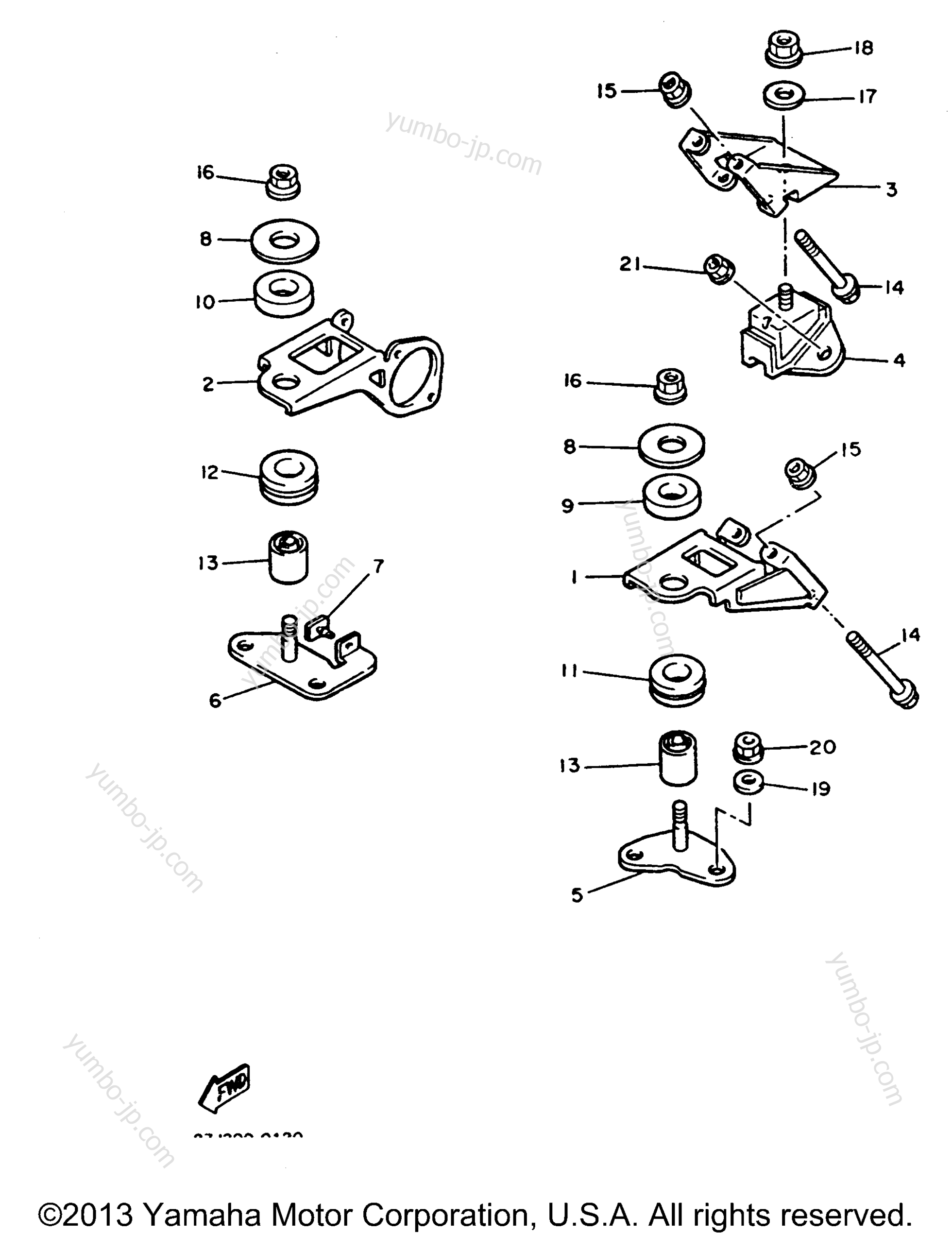 Engine Bracket for snowmobiles YAMAHA PHAZER II (PZ480W) 1996 year
