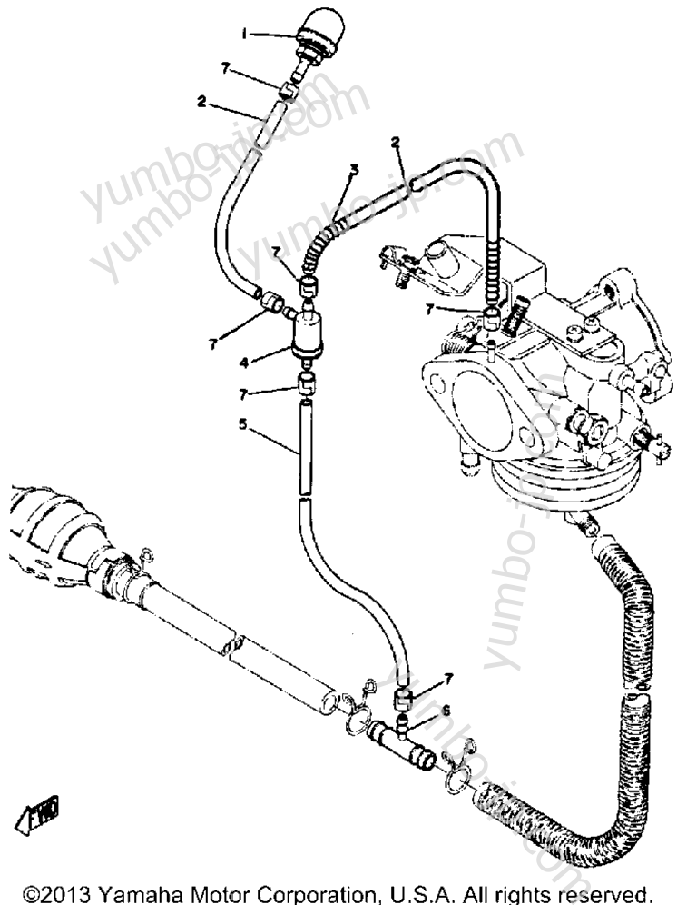 Starting Pump for snowmobiles YAMAHA SW433E 1971 year