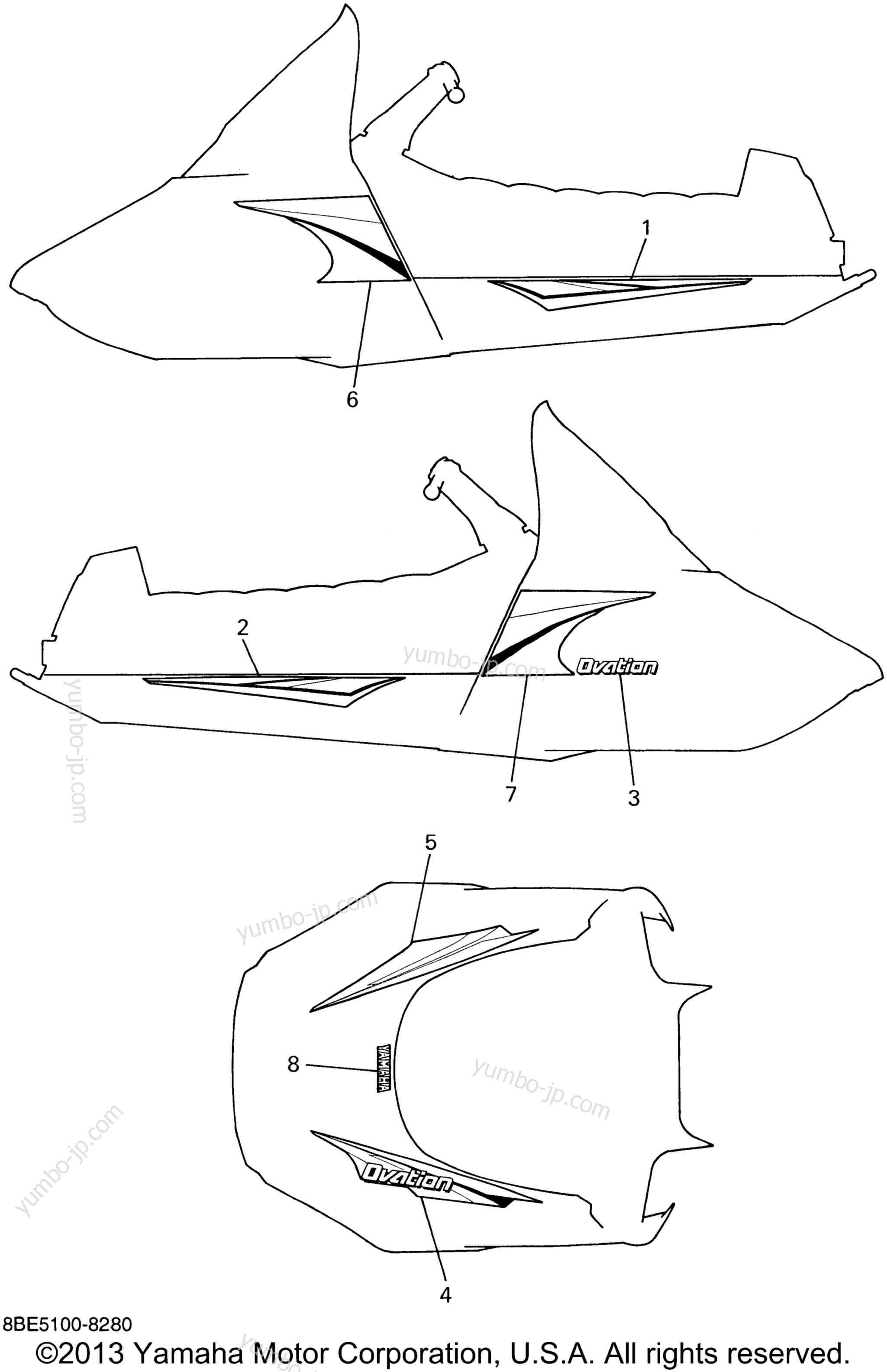 EMBLEM for snowmobiles YAMAHA CS340 (CS340ED) 2000 year