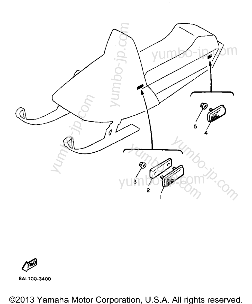 Electrical 2 for snowmobiles YAMAHA PHAZER SS (PZ480B) 1998 year