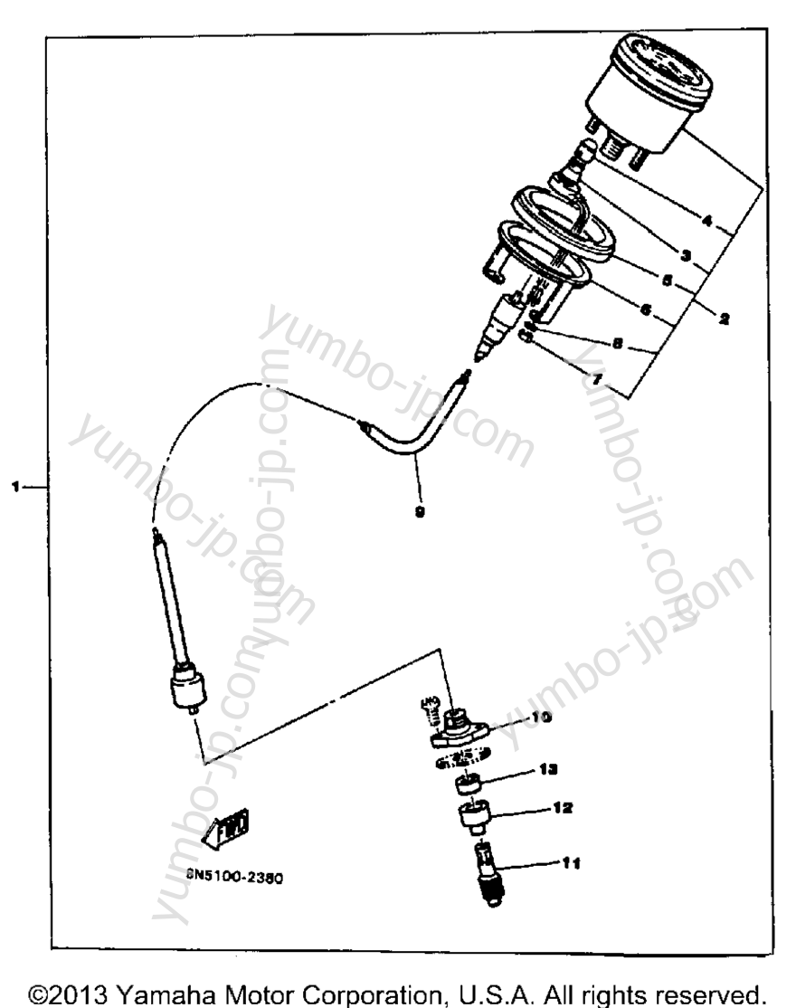 Tachometer Kit (Alternate Part) for snowmobiles YAMAHA ET300G 1983 year