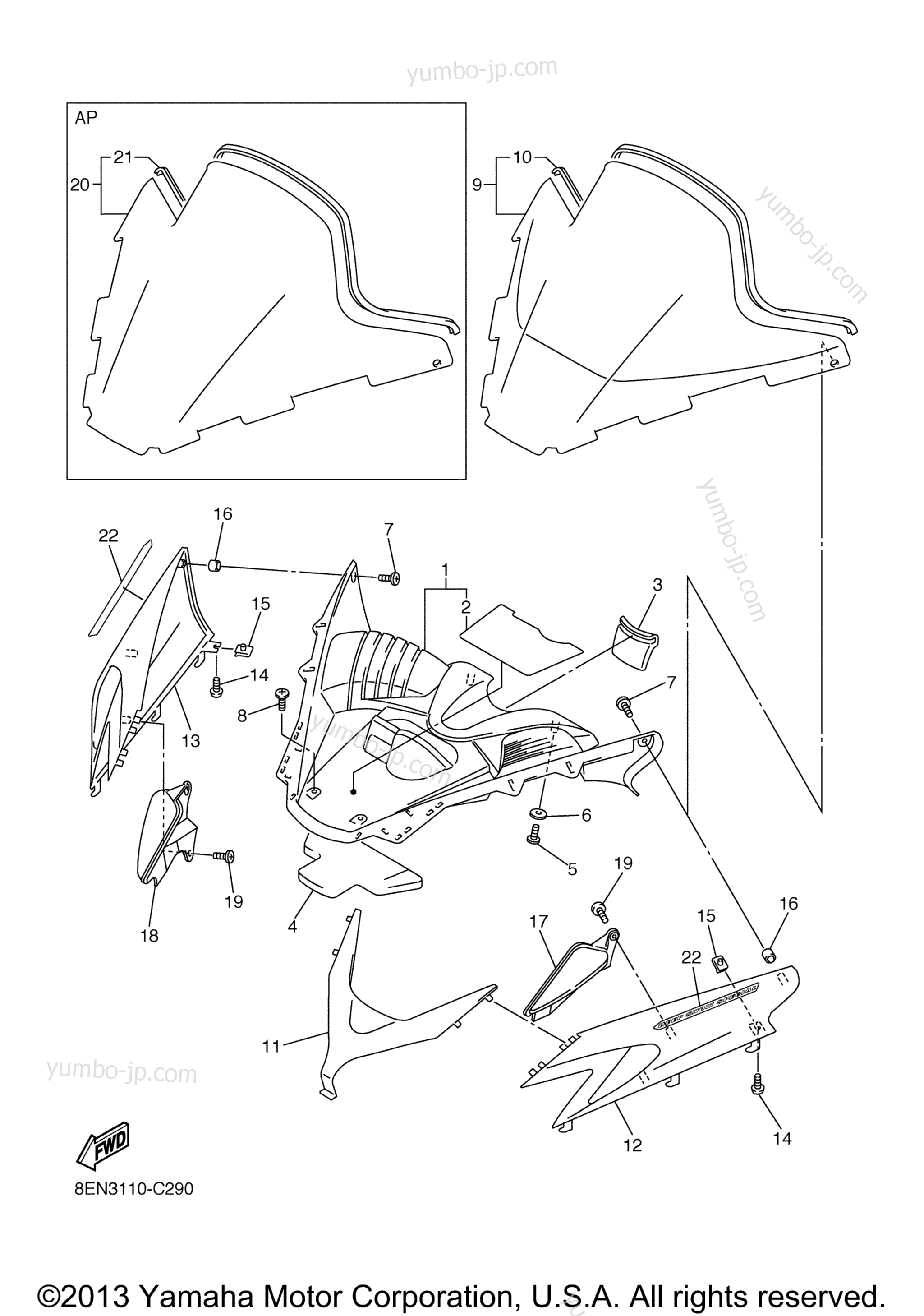 WINDSHIELD for snowmobiles YAMAHA SX VIPER MOUNTAIN (SXV70ML) 2006 year