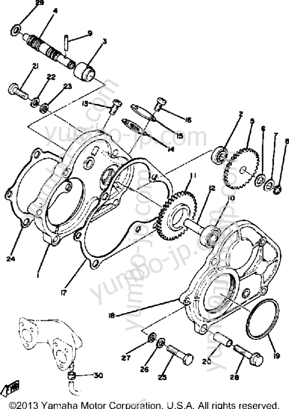 Pump Drive-Gear Et340tf - Tg for snowmobiles YAMAHA ET340TG 1983 year
