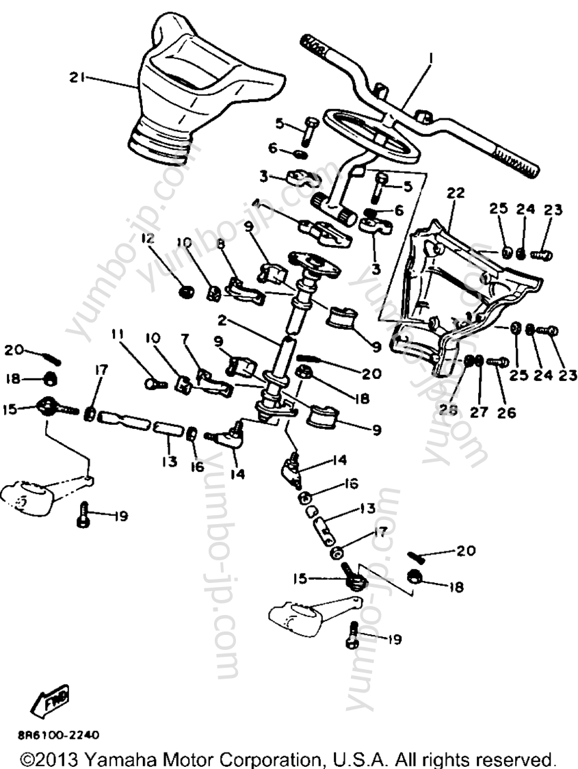 Steering для снегоходов YAMAHA SRV (SR540H) 1984 г.