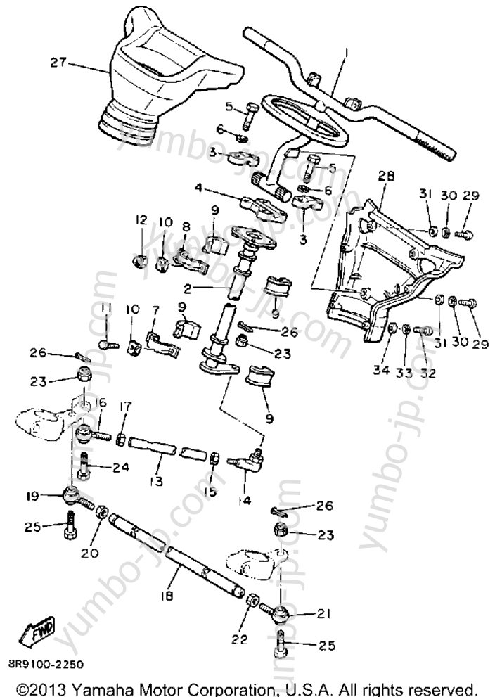 Steering для снегоходов YAMAHA VMX540G 1983 г.