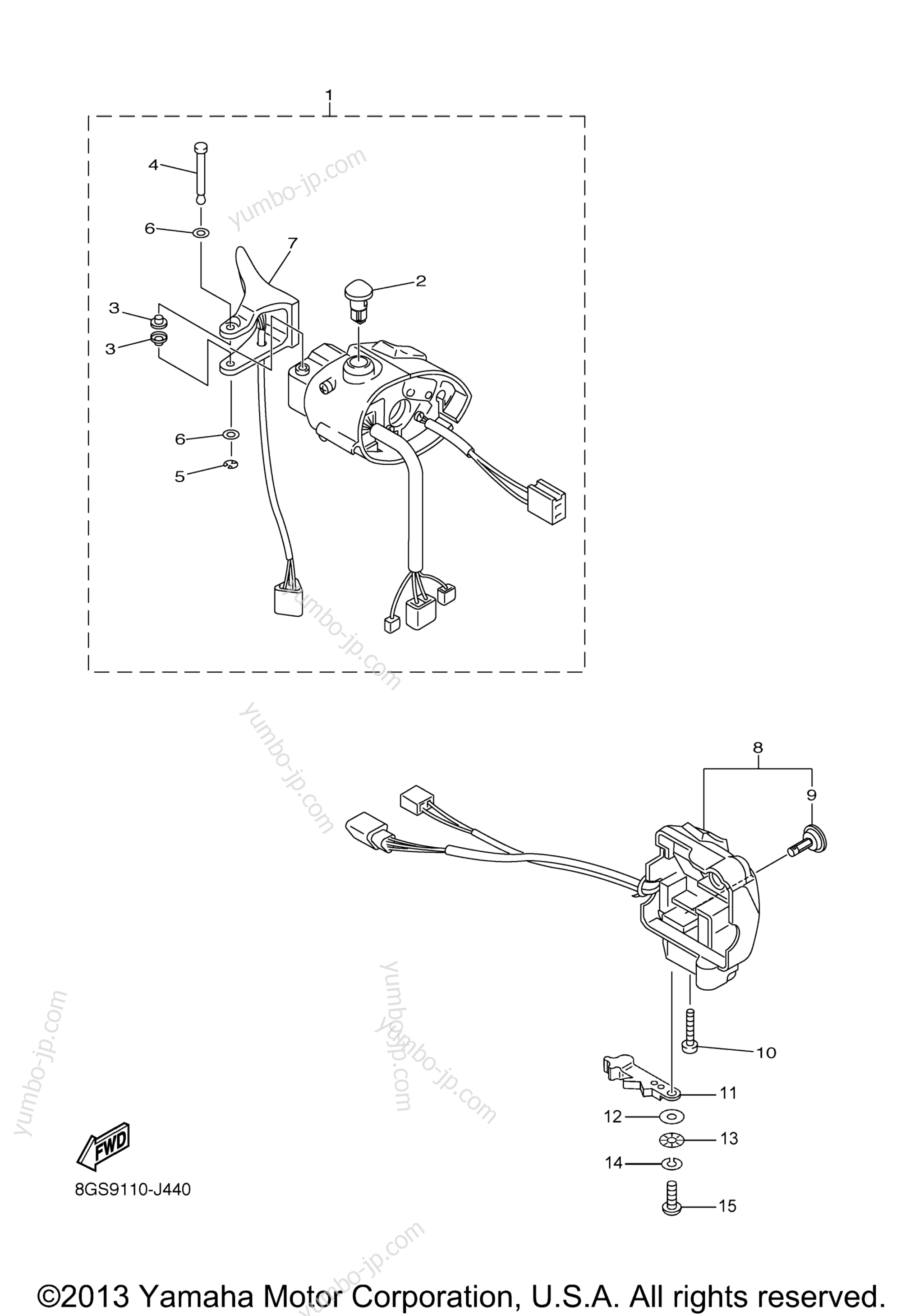 Handle Switch Lever for snowmobiles YAMAHA RS VENTURE (RST90BS) 2012 year