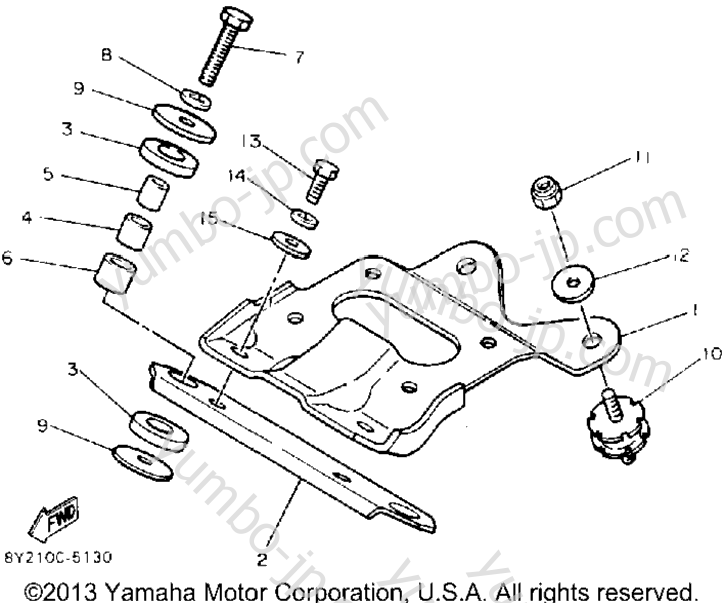 Engine Bracket for snowmobiles YAMAHA ENTICER LTR (ET400TRP) 1990 year