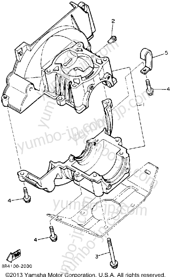 CRANKCASE for snowmobiles YAMAHA BRAVO (BR250P) 1990 year