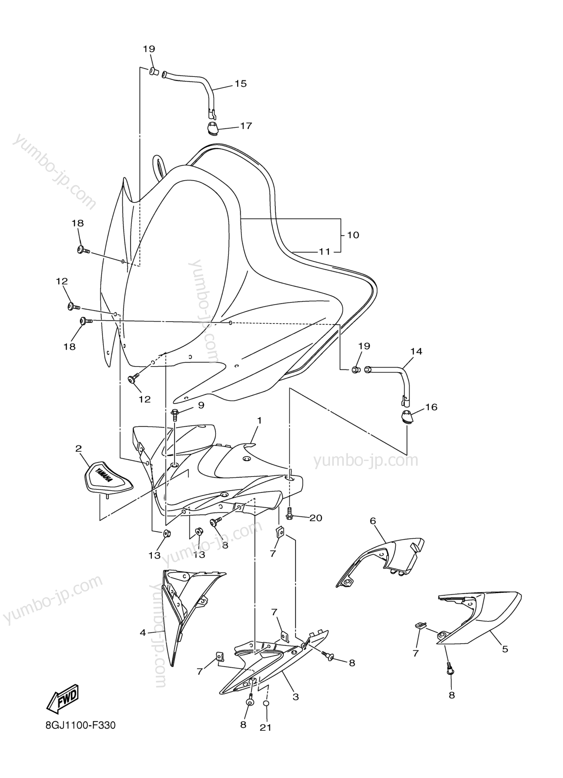 WINDSHIELD для снегоходов YAMAHA VENTURE LITE (PZ50VTBW) 2012 г.