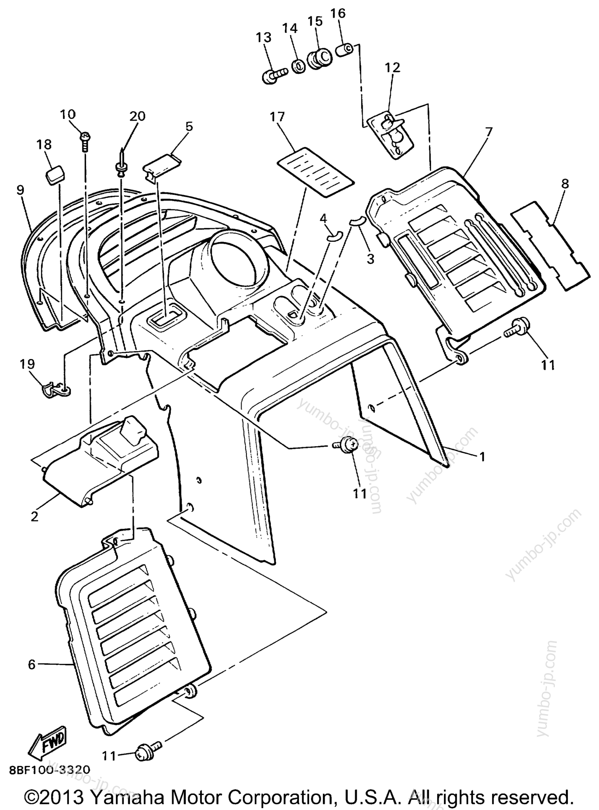 INSTRUMENT PANEL for snowmobiles YAMAHA PHAZER MOUNTAIN LITE (PZ480STC) 1999 year