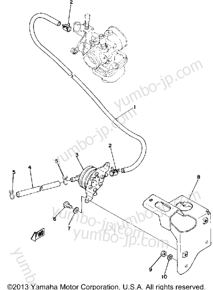 PIPING for snowmobiles YAMAHA ET340C 1979 year