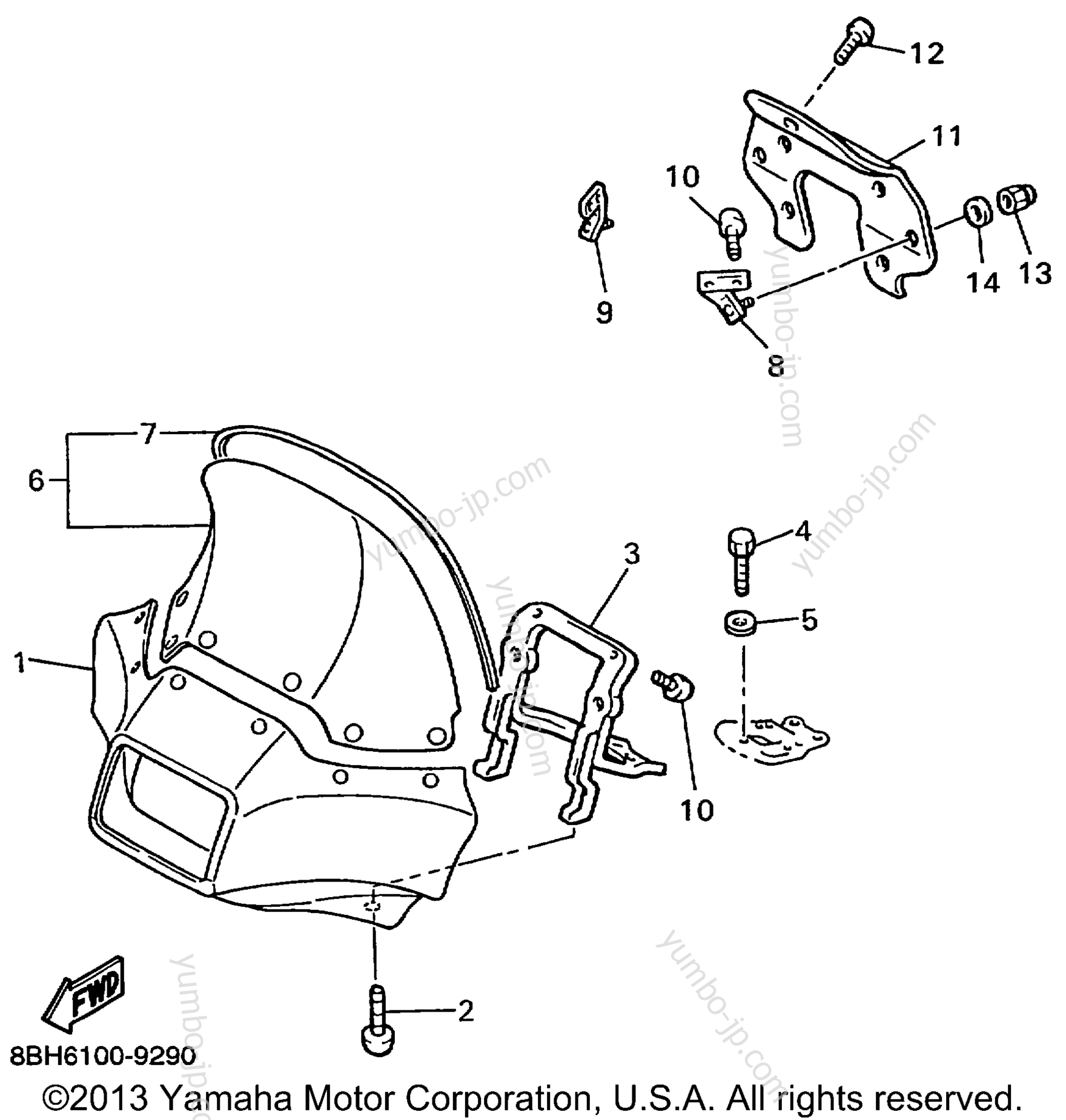 WINDSHIELD для снегоходов YAMAHA PHAZER MOUNTAIN LITE (PZ480STC) 1999 г.