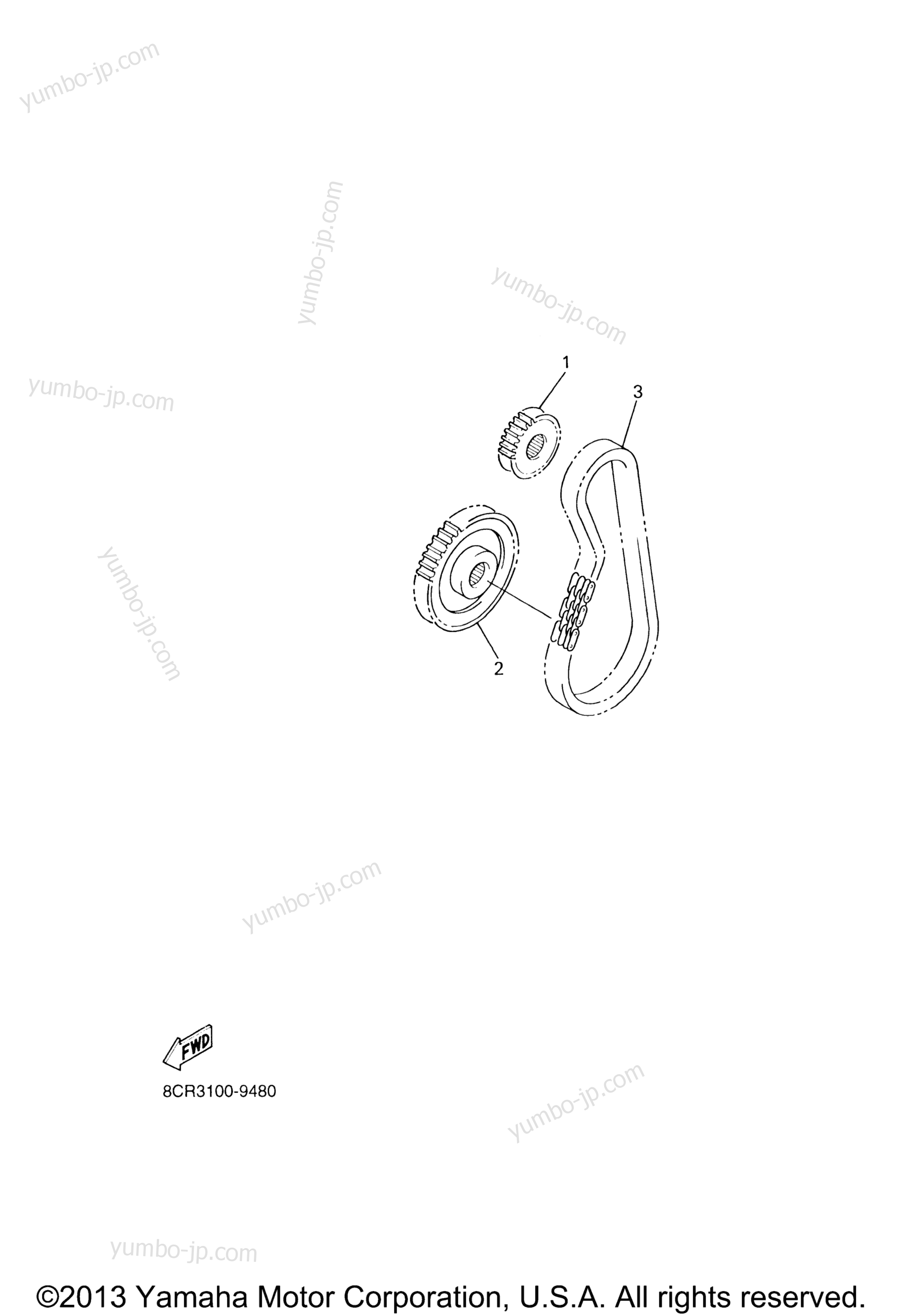 Alternate Drive Setting 2 для снегоходов YAMAHA FX NYTRO RTX 40TH ANNIVERSARY (FX10RTRAXW) 2008 г.